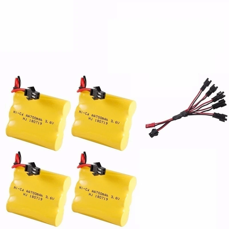 Модель M) Ni-CD 3,6 V 700mah батарея+ 3,6 v зарядное устройство для радиоуправляемого игрушечного автомобиля Танк Поезд Робот Лодка пистолет AA 3,6 v перезаряжаемый аккумулятор - Цвет: Chocolate