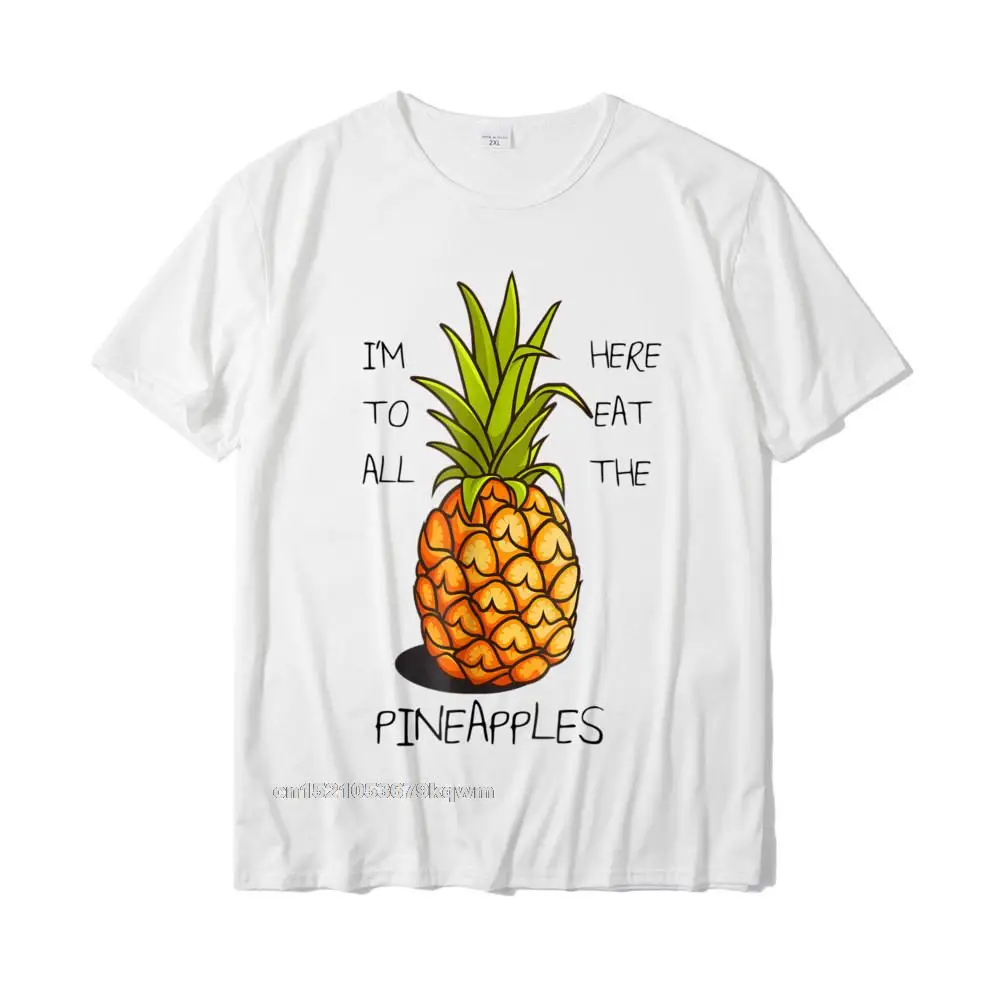 Hawaii Pineapple Tshirt woman__4556 T-Shirt Classic Slim Fit Round Neck Pure Cotton Tops Shirts Top T-shirts for Men Labor Day Hawaii Pineapple Tshirt woman__4556 white