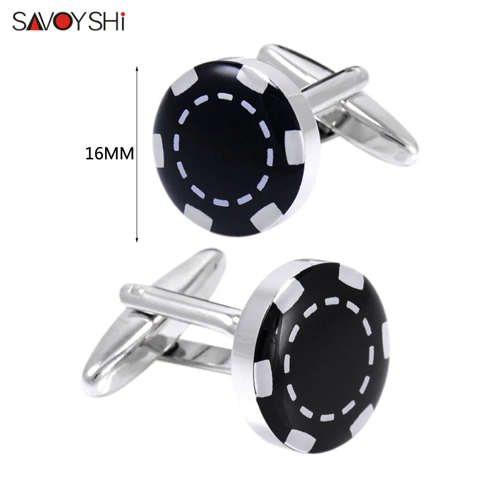 SAVOYSHI модные черные запонки мужские французские запонки для рубашки высококачественные запонки ссылка бизнес подарок персонализированные имя