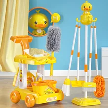 

13pcs Doll Accessories Children's Simulation Cleaning Tools Play House Mini Broom Mop Dustpan Pretend Play Sweeping Set Toys