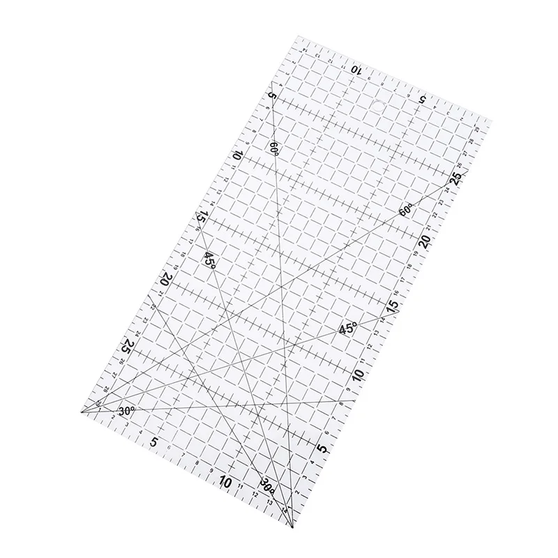 1 шт прозрачный лоскутный акриловый материал линейка школьная QuiltinRuler весы