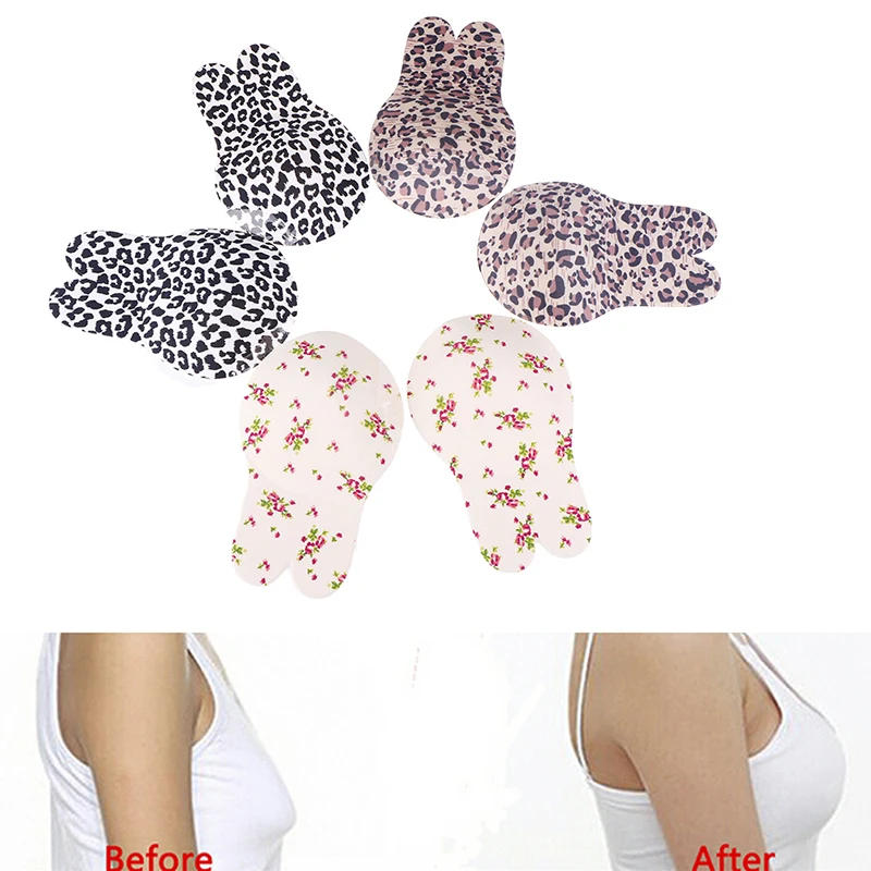1Pair Reusable Breast Petals Lift Nipple Cover Invisible Adhesive Strapless Backless Stick on Bra Silicone Breast Stickers Women