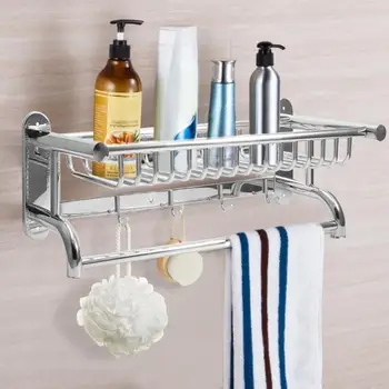 

Stainless Steel Towel Robe Shelf Bathroom Wall Mounted towel Holder Storage Rack Home Hotel Towel Stand Rack Bathroom Organizer