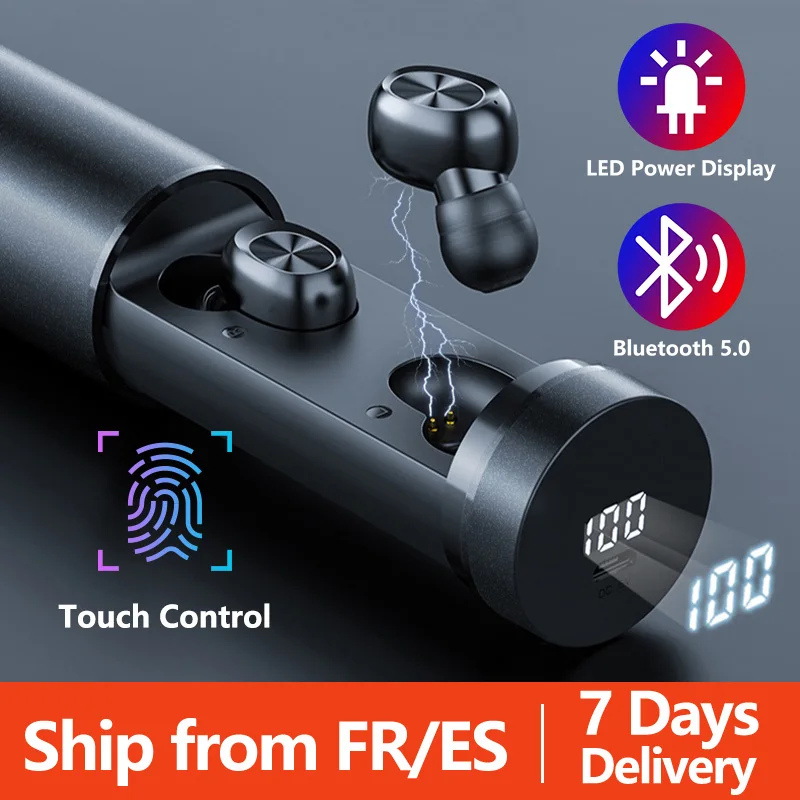 TWS Bluetooth наушники 5 0 беспроводные 8D Hi Fi спортивные игровая гарнитура с сенсорным