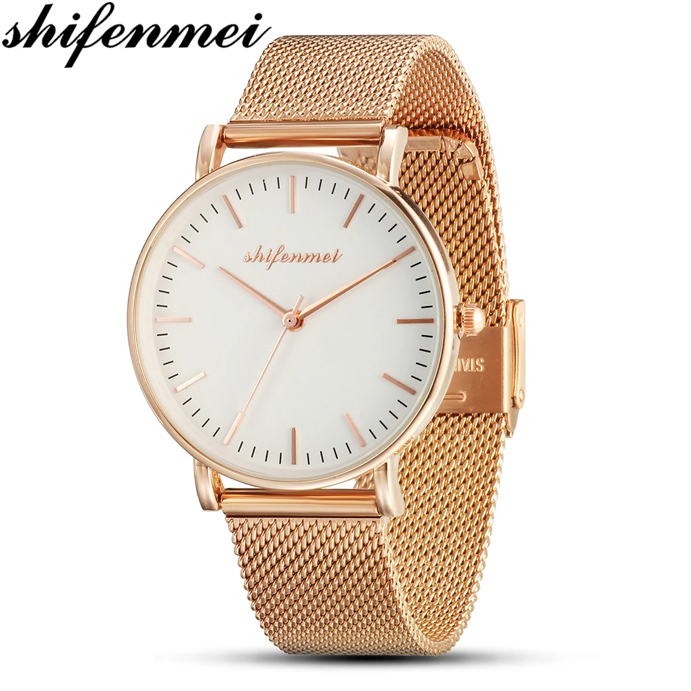 

Shifenmei Ladies Watch 2019 Stainless Steel Exquisite Watch Ladies Ultra-thin Luxury Casual Quartz Watch zegarek damski S1075A