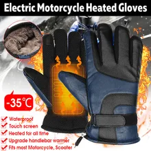 1 пара перчатки с электрическим подогревом перезаряжаемый аккумулятор мотоцикл Спорт Охота ветрозащитный зимний нагрев зимний теплый тачс экран