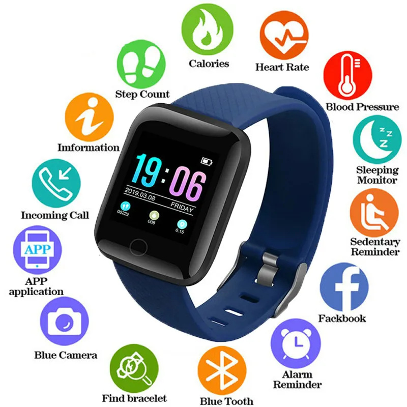 

2019 Digital watches Mens or women Smart Watch Blood Pressure Waterproof Heart Rate Monitor Fitness Tracker Sport fitness watch