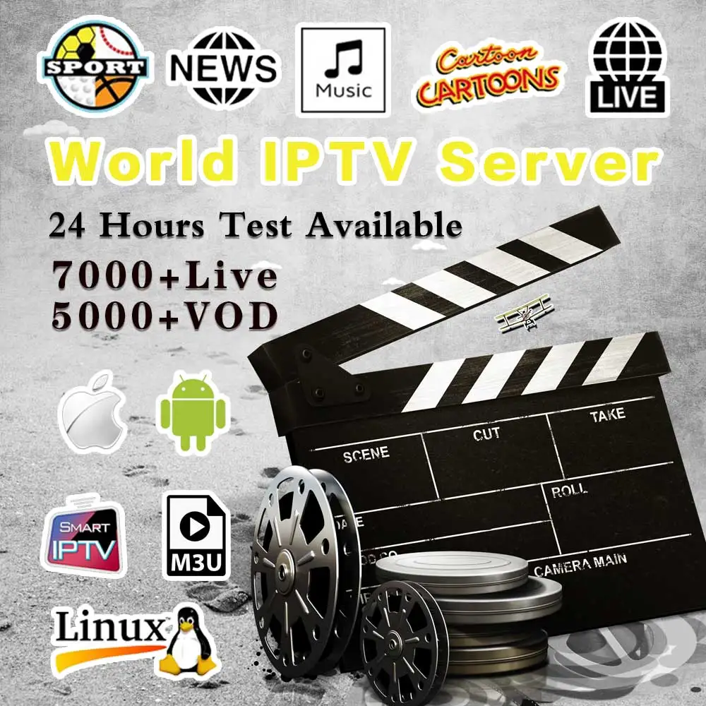 

UK German Poland Romania Europe IPTV Turkish Hungary Czech Spain Nordic HD IPTV Support Android M3U Smart TV Series VOD