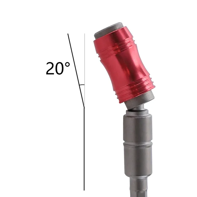 Tornillo magnético flexible de 20 °, herramienta de taladro de 1/4 pulgadas, soporte de brocas de bloqueo de cambio rápido, guía de accionamiento, extensiones de brocas 2