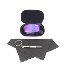 Складные очки для чтения складной Для женщин Для мужчин квадратный Винтаж пресбиопии очки с Чехол очки 1,0 1,5 2,0 2,5 3,0 3,5 4,0