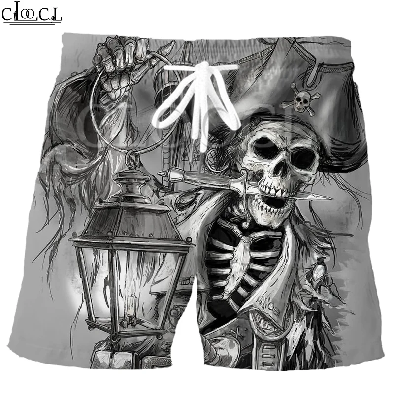 Популярные летние пляжные шорты CLOOCL Viking Tattoo Pirate с 3D принтом модные мужские