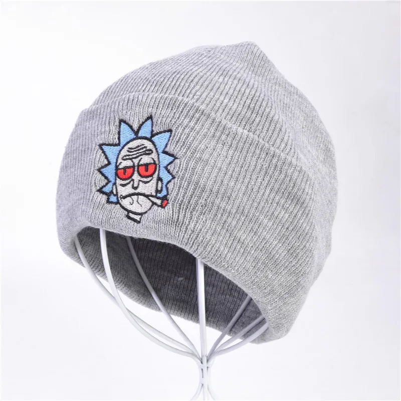 Rick and Morty Ski Unisex Adlut Cap Adjustable Adult Warm Hat Rick Hats Beanies Cosplay Costumes Knitted Hat