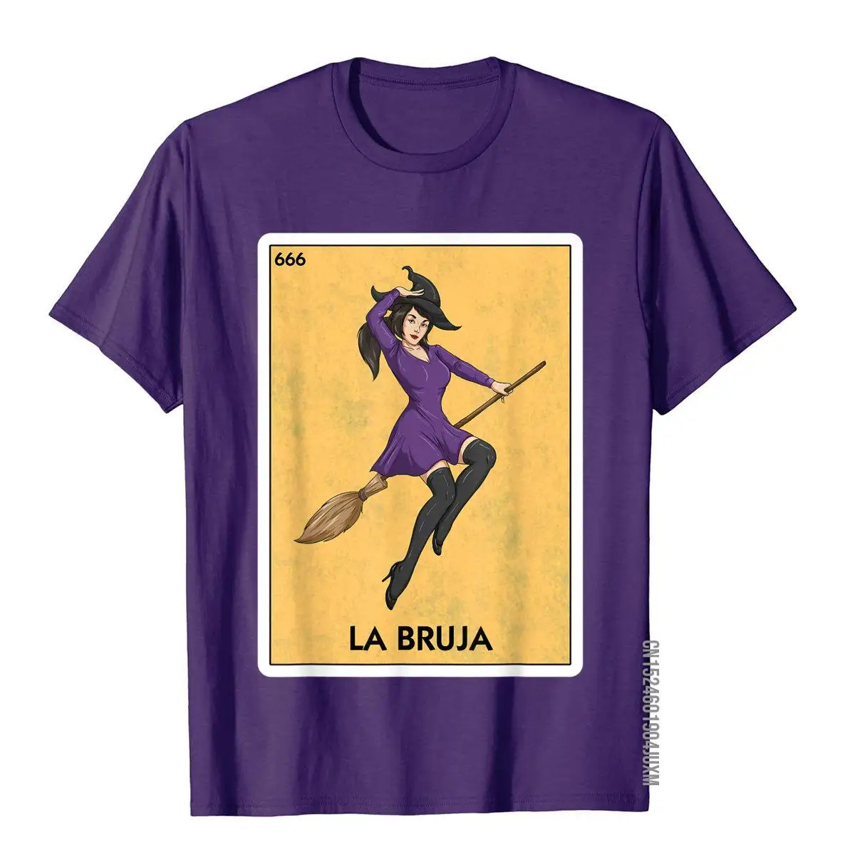 La Bruja The Witch Halloween Mexican Card Game Funny T-Shirt__97A689purple