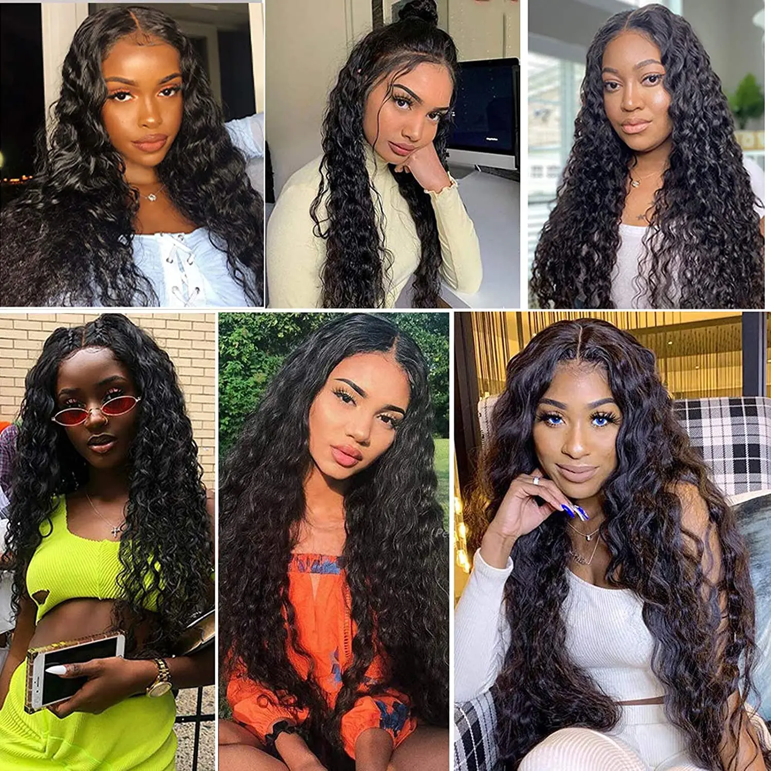 Grand Nature 4x4 lace closure loose deep 100% Human Hair Extensions water wave 8-20inch natural color remy