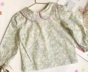 tops Топы для девочек; Длинная блузка без рукавов с цветочным рисунком для маленьких девочек; хлопковые рубашки для девочек - Цвет: tops