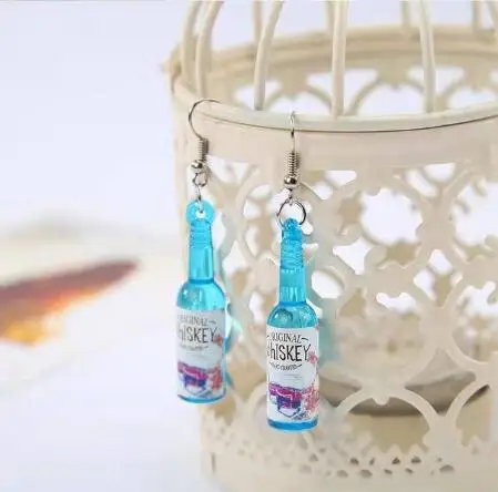 3UMeter индивидуальные серьги модные летние серьги Милые простые серьги женские серьги в виде бутылок - Окраска металла: Earring Cute