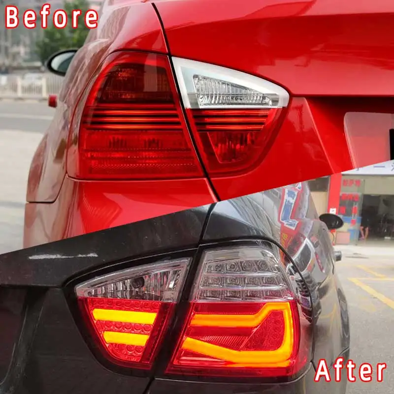 Светодиодный задний фонарь для BMW 3 серии E90 318i 320i 325i 2005 до 2008 года светодиодный задний фонарь красный и дымчатый черный цвета