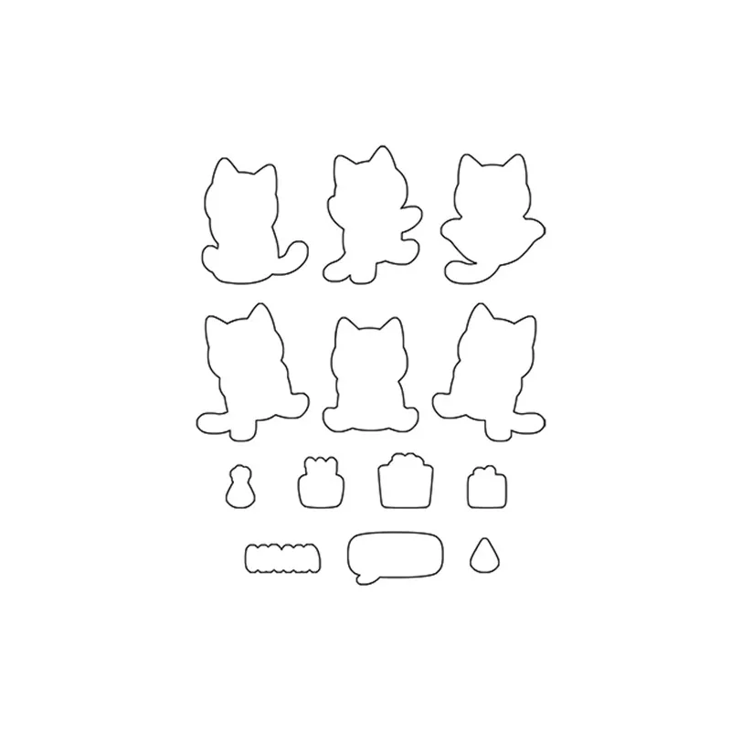 Eastshape животное кошка металлические Вырубные штампы и стежка Скрапбукинг Troqueles