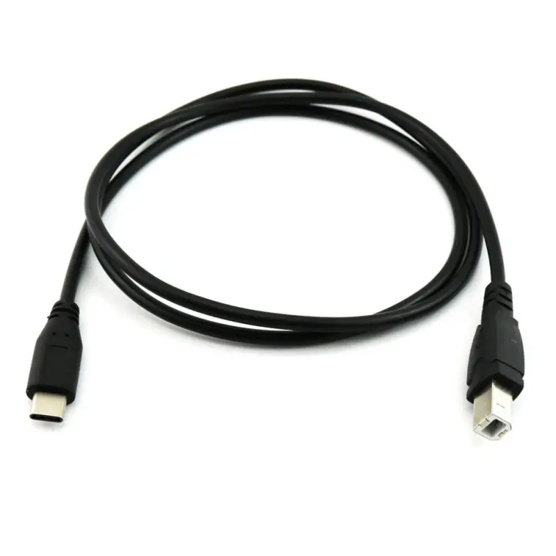 Одноцветный 1 метр type-C штекер для USB B Мужской кабель для передачи данных USB-C Кабель-адаптер для принтера персональный компьютер