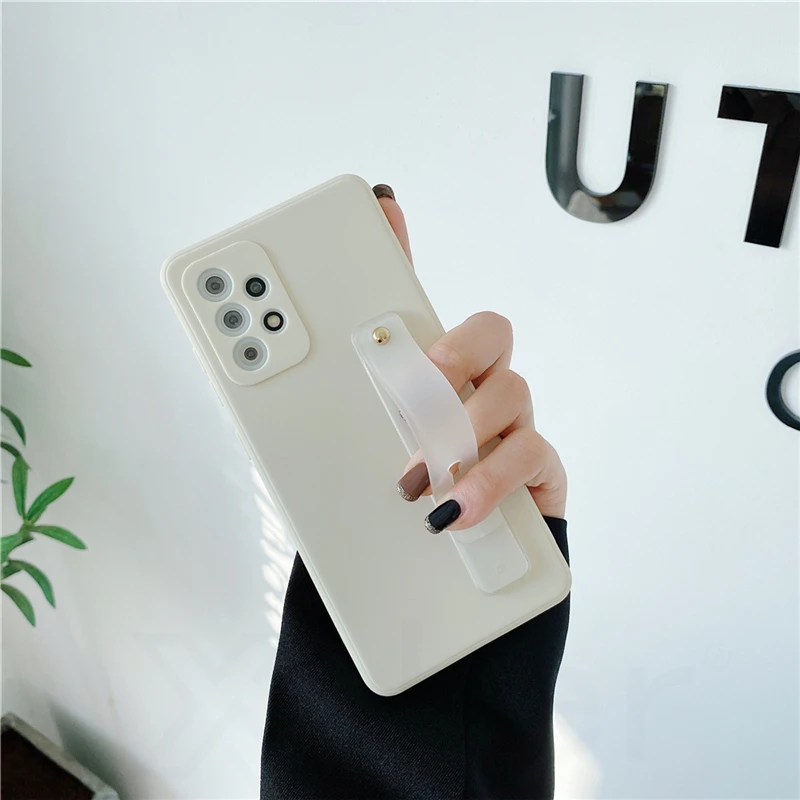 Silicone Wrist Strap Holder Phone Case - Soft & Durable Cover