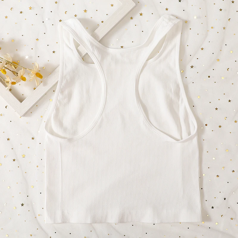 Top a coste, 3 pezzi, canotta da donna, senza cuciture, per allenamento, yoga, senza maniche, da donna, grigio., S