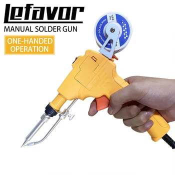 60W handheld Soldering welding Iron Internal Heating Automatically welding Tin Gun Soldering Welding Repair Tool 110V/220V internal heating soldering iron welding head iron tip long service life cycle durable welding angle tip