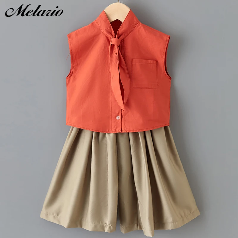 

Melario Baby Girl Clothes New Summer Casual Girls Clothing Sets Sleeveless T-shirt and Pants 2Pcs Kids Clothing Suit Outfit