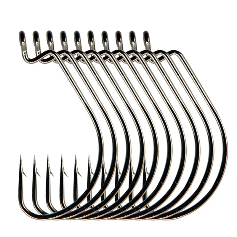 10 шт./пакет Никель черный, красный открытые Lead Jig Head с бородкой и свинцовый крючок офсетная печать рыболовный крючок рыболовные крючки подходит рыболовные снасти