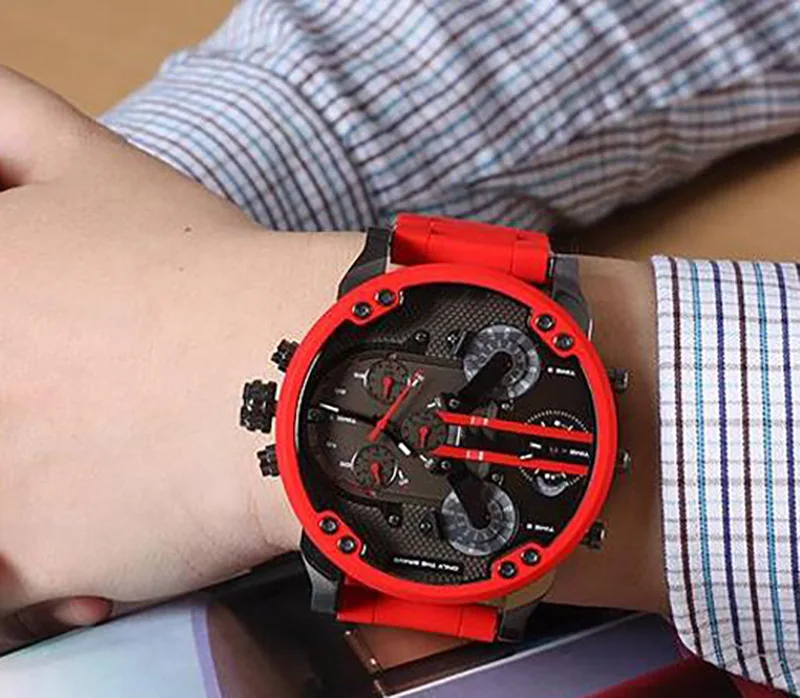 

2019 Big Dial Watch Men's Trend European American Creative D Style Same Dual-core Calendar Personality Atmosphere Mens Watch Dro