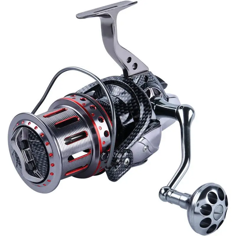 8000-12000 Spinning Fishing Reel Boat Big Game Fishing Trolling ReelFishing Reel CNC Machined Spool Large Capacity Metal