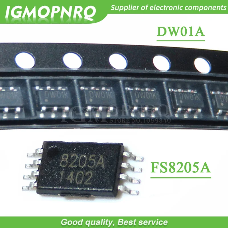 20 шт. DW01 + 8205A комбинация детской батареи защитный чип каждый из 10 новый