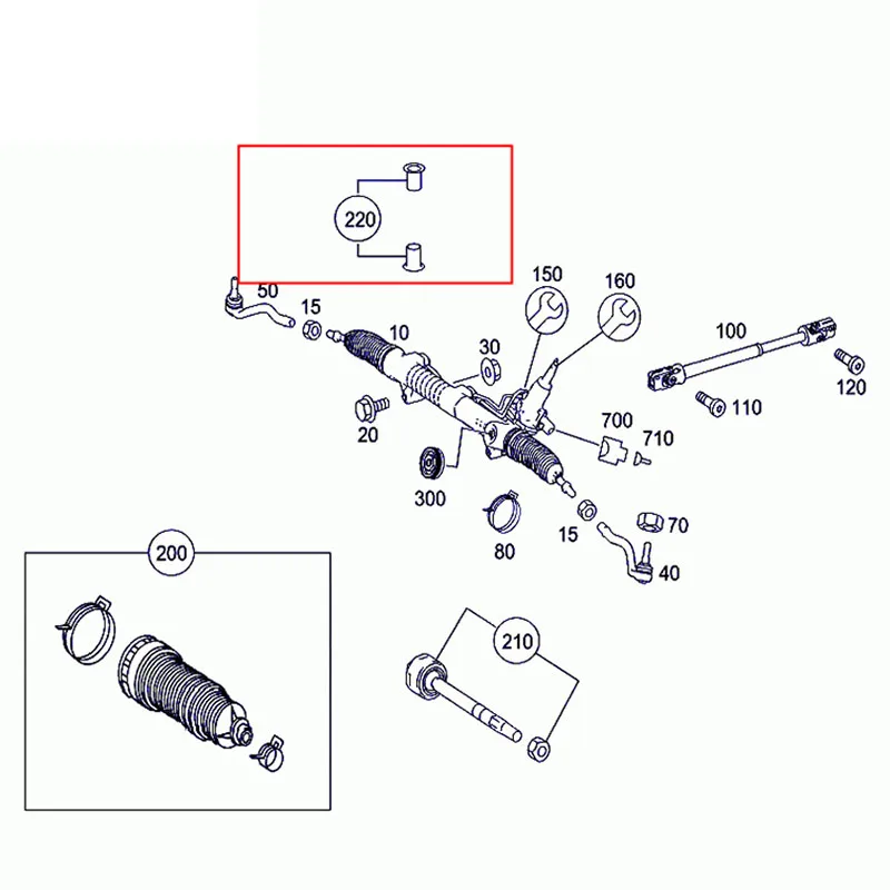 4 шт. 1644600029 рулевая рейка крепление втулки для Mercedes Benz/AMG R251 R350 GL320 R320 R500 W251 R63 ML63 GL550 GL450 GL350