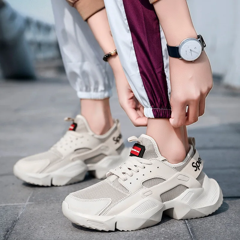 

INS Super Fire Shoe Autumn And Winter Casual Thick Bottomed Dad Shoes Breathable Mesh Sports Youth Running Shoes