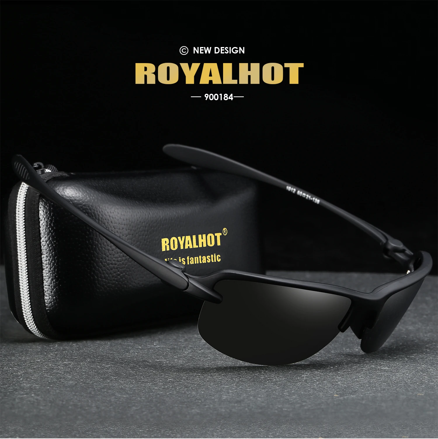RoyalHot, мужские, женские, поляризационные, половинная оправа, спортивные солнцезащитные очки, Ретро стиль, солнцезащитные очки, 900184