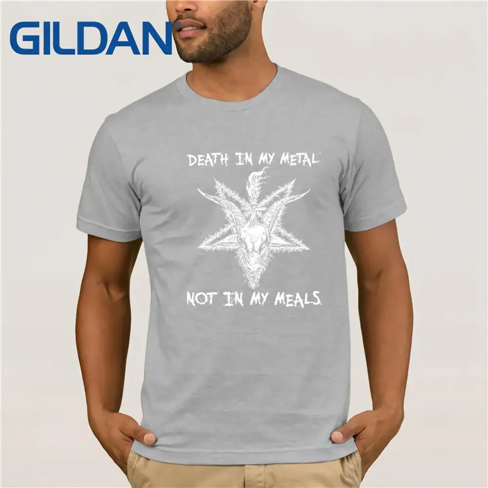 

Gildan Brand Satan Death In My Metal Not In My Meals T-Shirt Men's Short Sleeve T-Shirt