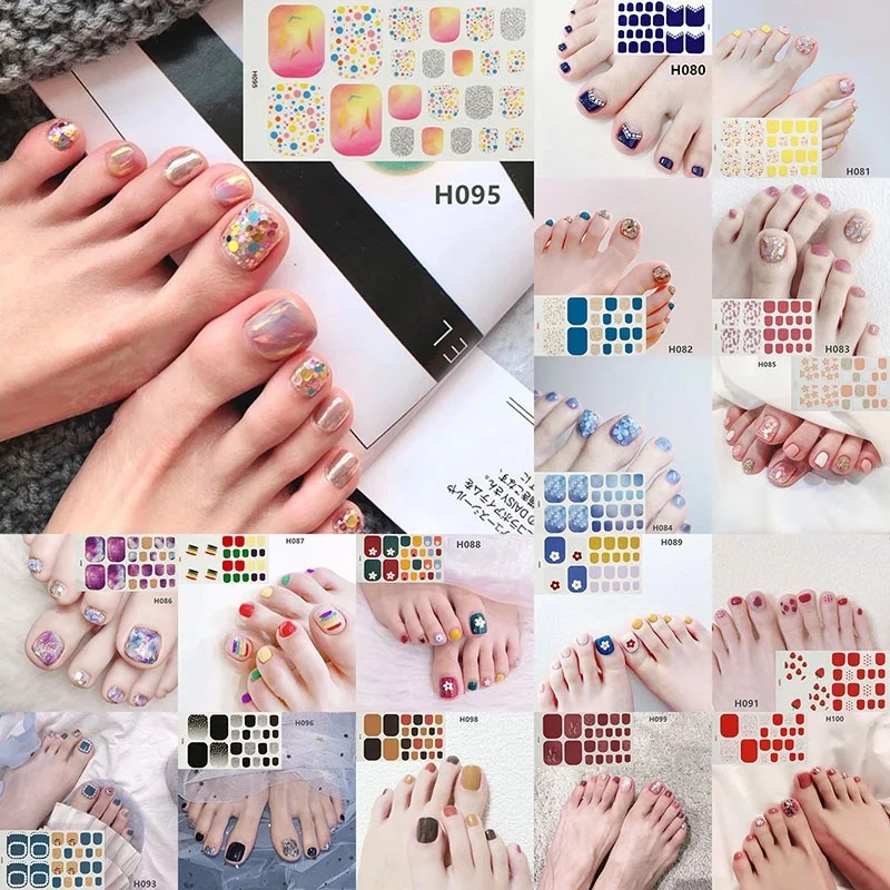 LADY KINDOM 3D Bronzing Various Patterns Nail Polish Stickers Waterproof Long Lasting Toenail Strips Eco-friendly Decals | Красота и