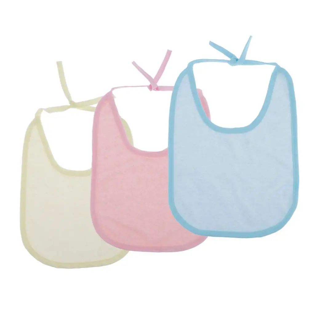 Pack of 5 Pcs Baby Adult Mealtime Bib Clothes Protector Washable Waterproof 
