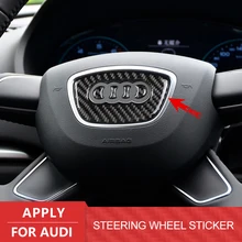 

Car styling real carbon fiber steering wheel sticker for Audi A3 A4L A6L Q3 Q5 Q7 interior accessories