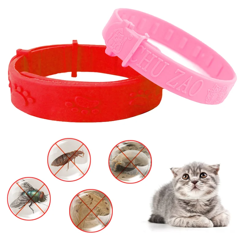 Mascota perro gato Collar Anti pulgas Mite piojos insecticida Mosquito al aire libre Collar ajustable para mascota gato accesorios a largo plazo de protección
