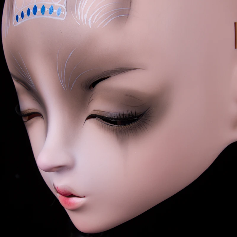 LiLi Mask-10) милая девушка Смола половина головы настроить Косплей Японская ролевая игра Аниме Силиконовые кигуруми маска Трансвестит кукла