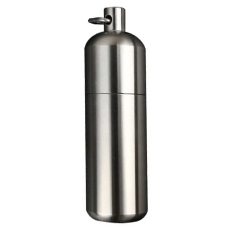Stainless Steel Waterproof Pills Box Container Aluminum Medicine Bottle