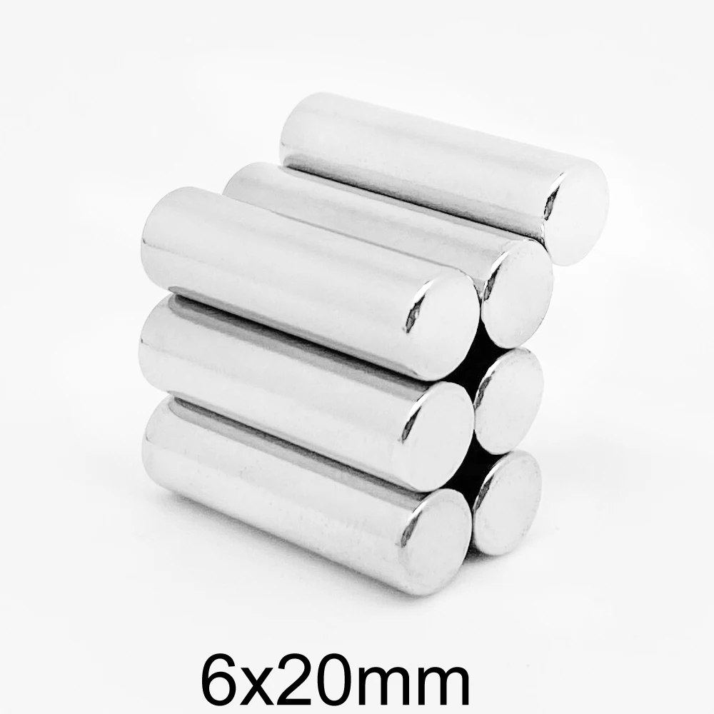 5/10/20/50/100pcs 6x20 mm Powerful Magnets 6mmx20mm Permanent Small Round Magnet 6x20mm Neodymium Strong 6*20 N35 | Обустройство дома