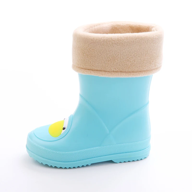 Blue with Socks DRIPDROP Резиновые сапоги из ПВХ для детей Водонепроницаемые сапоги до середины икры разных цветов и с различными аппликациями Животные - Цвет: Blue with Socks