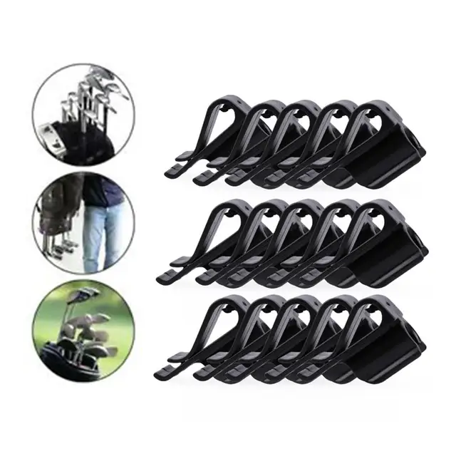 US $10.08 15 Pcs Golf Bag Clip on Putter Clamp Holder Putting Organizer Club