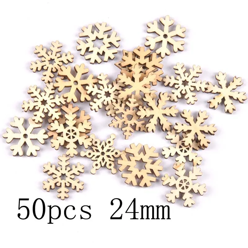 mt1873-50pcs Смешанные Рождественские Елочные подвесные украшения, деревянные украшения, натуральные деревянные поделки, домашние рождественские украшения, детские подарки M2521 - Цвет: mt1873-50pcs