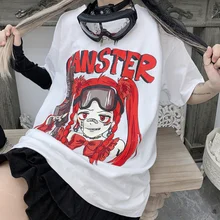 Best Price y2k mujer gothic kpo футболка Harajuku bunny Print Black Crop Women T-shirts Goth Streetwear Short Sleeve Top Tee Female Kawaii Best Price y2k mujer gothic kpo футболка Harajuku bunny Print Black Crop Women T-shirts Goth Streetwear Short Sleeve Top Tee Female Kawaii
