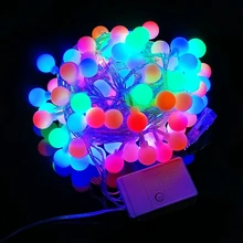 10m 20m 30m 50m Ball LED String Lights 220V Fairy Christmas Lights Holiday Lighting Outdoor Xmas Tree Decoration Garland Lamp