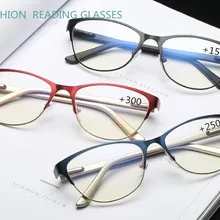 Половинная оправа «кошачий глаз», очки для чтения, Для женщин Для мужчин противоусталостные компьютерная оптическая очки ретро дальнозоркости Feamale Elder