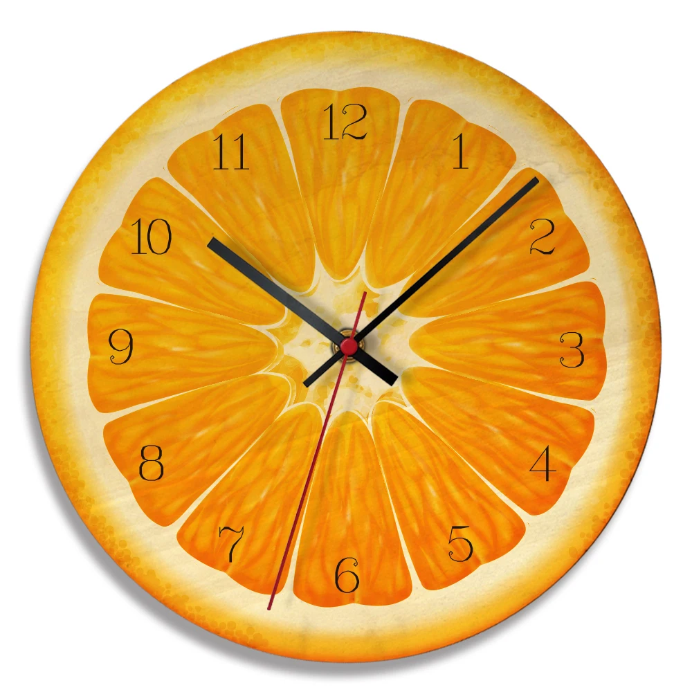 Кухонные настенные часы 11 дюймов мультфильм reloj де сравнению Фрукты украшения