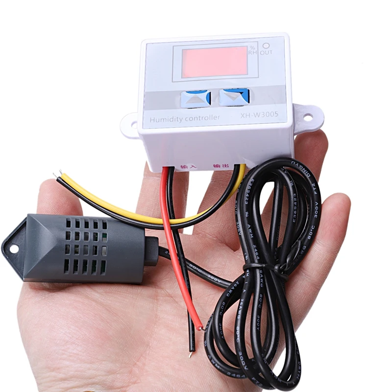 Digital Humidity Controller Hygrometer Humidity Control Switch 0~99%Rh Hygrostat With Humidity Sensor